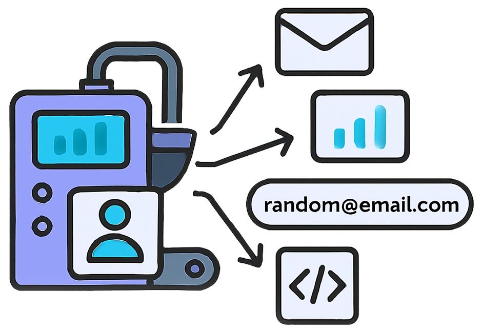 Mock data generation illustration